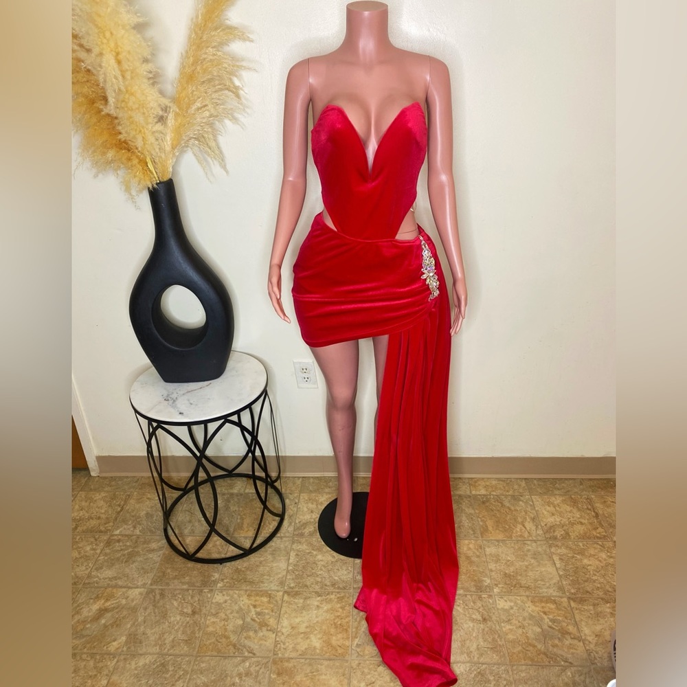 Red Dress with train